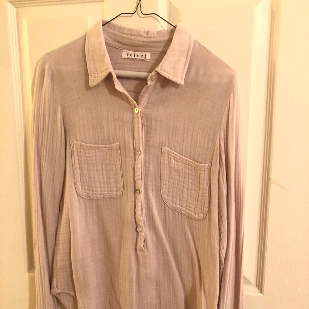 SOLD - Velvet by Graham & Spencer DARA COLLARED